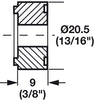 Spacer 9mm Plastic White