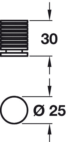 Marina Knob Brass Pol Nickel D25x30mm