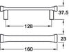 Elgin Bar Handle Pewter 128mm cc