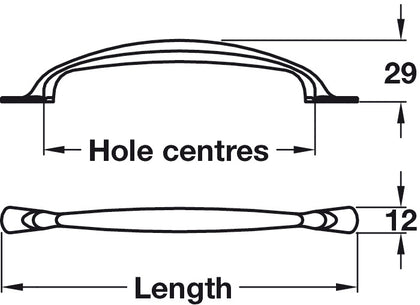 Shelley Pull Hdl ZA Sat Nickel 160mm cc