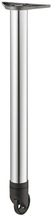 Leg w Castor D60x710mm Pol Chrome