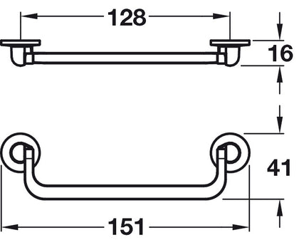 Duchess Drop Hdl ZA Gold 128mm cc CLR