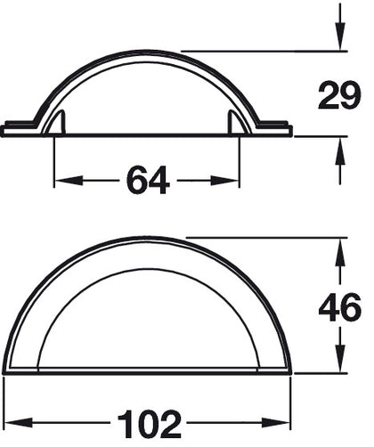 Ironbridge Cup Hdl C.Iron Aged Brs 64mm