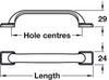 Conwy Pull Hdl C.Iron Natural 160mm cc