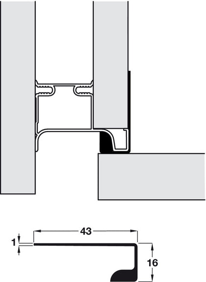 Gola D Oven Profile 580mm Alu White