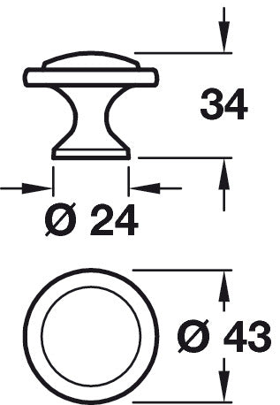 Constance Knob ZA SS Effect D43mm