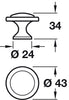 Constance Knob ZA SS Effect D43mm