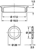 Traser-6+8 Cover Cap D25mm Pl Nkl