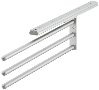 Towel Rail 3-Arm 465mm Alu/Pl Slv Ano