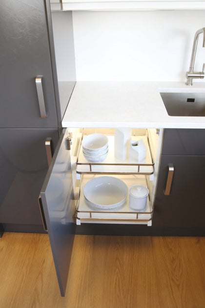 Hafele PO Basket Set 400mm White/Chrome