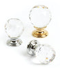 Harley Knob Glass/Brass Pol Chr D35x46mm