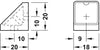 Mini Corner Connector 21x18mm Dark Brown
