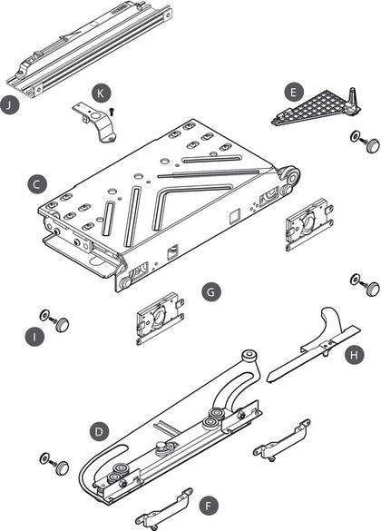 Hafele PS40 FitSet 1Door LH
