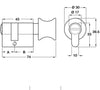 Metalglas WC Cyl Knob D30mm 26/17mm SCP