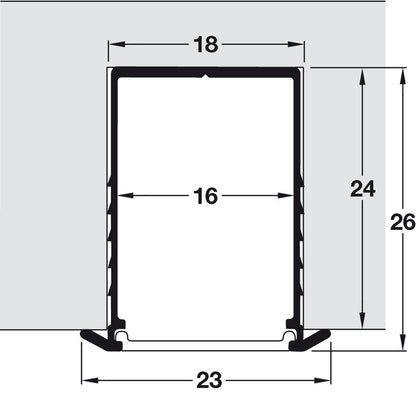 Loox LED Alu Pro RM 2.5m 24mm Frost CLR