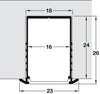 Loox LED Alu Pro RM 2.5m 24mm Frost CLR