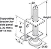 Plinth Adj w Supp Brkt M10x80mm Galv St