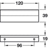 Ruby Trim Hdl Brass Pol Nickel 96mm cc