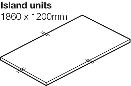 Quartz Cappuccino Island 1860x1200x20mm