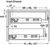 Dynapro Drawer Runner Full 50kg 750mm SZP