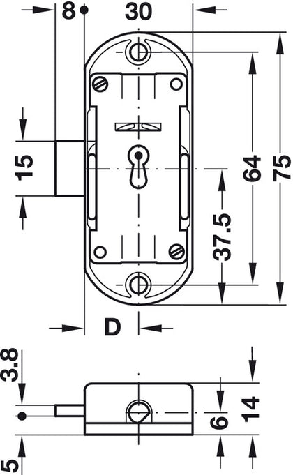 Piccolo Nova Lock Case 15mm RH NP