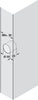 Pocket Door Flush Hdl D25/29x24mm Brs PC