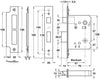 Std Mortice Bathlock 57/76mm SSS