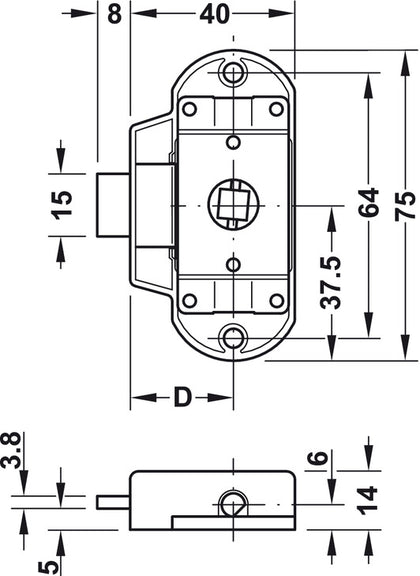 Piccolo Nova Lock Case 7/25mm RH NP