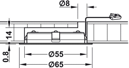 Loox LED3028 DL 24V/3W 5000K Pol Chr
