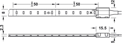 Loox LED3030 Strip 5.0m 24V/48W 3000K