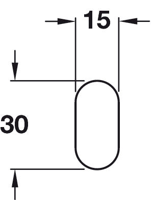 W/Robe Rail 0.7x30x15x2000mm St PCP