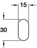 W/Robe Rail 0.5x30x15x1800mm St PCP