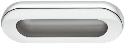 Inset Hdl ZA Pol Chr/Alu Col 112x40mm