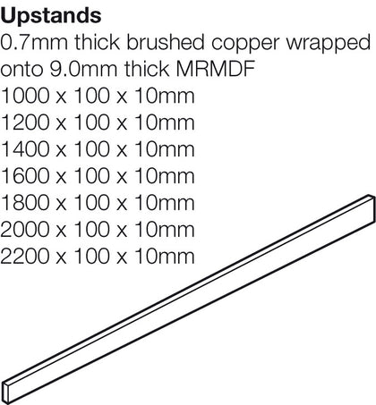Copper U/S 1600x100x10mm
