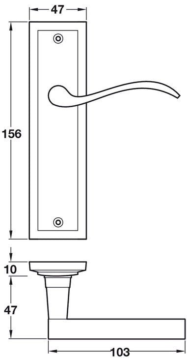 Talladega Lvr Hdls/Plt WC Lock BSN CLR