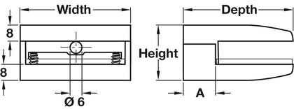 Shelf Clamp Support 6-8mm Screw ZA SS