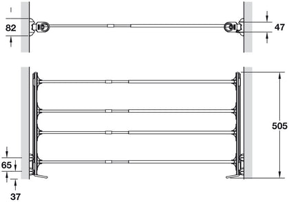 W/Robe Sys+ PO Adj Width 7kg Brw/Brw