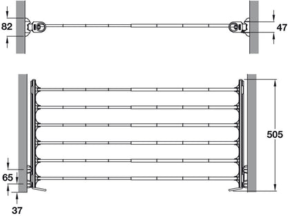 W/Robe Sys+ PO Trou Rack 8kg Wht/Alu