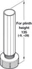 Plinth Foot+Shaft Tube 135mm Pl Black