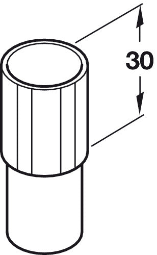 Plinth Shaft Extension Pc 30mm Pl Black