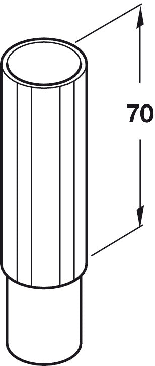 Plinth Shaft Extension Pc 70mm Pl Black