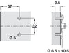 8mm Mounting Plate 2prt Click Cruci Cam Varianta