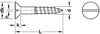 Wood Scr Sgl Slot Prt Csk D2.5x12mm BBrs