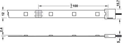 Loox LED2016 Strip x1 12V/24W Mul RGB
