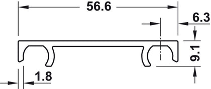 Finetta Connecting Profile 1160mm