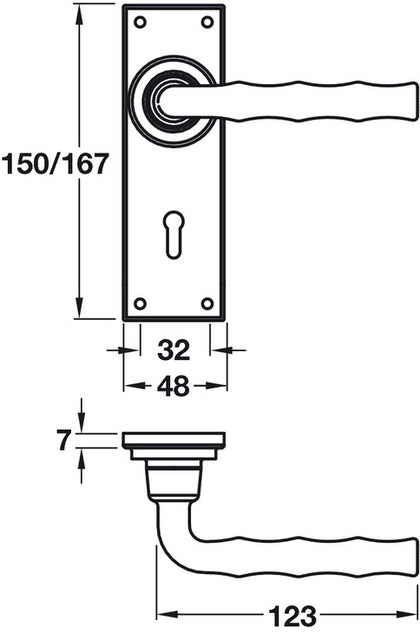 Takara Lever Hdls/Plt Pro 48mm Pewter