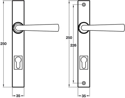 Olympia Lever Hdls/Plt Multipoint Pewter