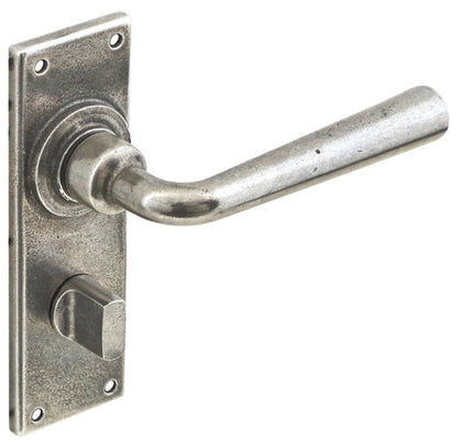 Olympia Lever Hdls/Plt WC Lock Pewter