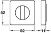 RO11 Escutcheons 52x52mm WC Set ZA BNBlk