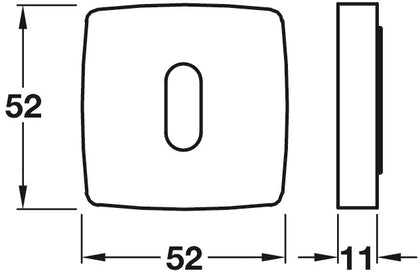 RO13 Escutcheons 52x52mm Std KW ZA AB